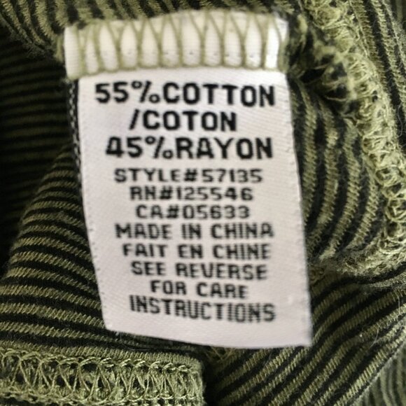 Habitat Sz XL Green Black Striped Artsy Lagenlook Cardigan Jacket Topper Blouse - Picture 10 of 10